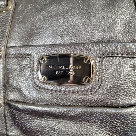 Michael Kors Rouched Gansevoort Bronze and Gold Tote or Large Hand Bag - Picture 3 of 16